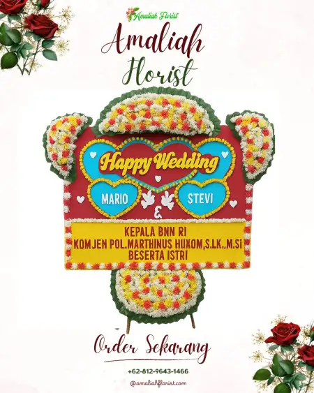 Papan Bunga Pernikahan Merlung
